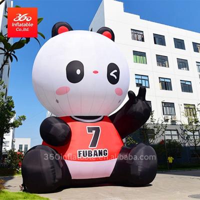 China Custom made Oxford giant lovely giant advertising cloth Oxford cartoon panda inflatable mascot for decoration for sale