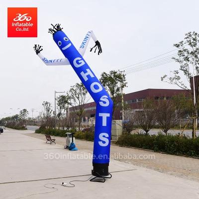 China 210T Oxford Cloth 6m Colorful Waterproof Large Inflatable Air Sky Dancer, Inflatable Tube Wave Man For Advertising for sale