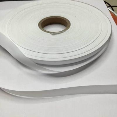 China Viable factory custom white garment nylon taffeta label tape (paper tape) used for label printing for sale