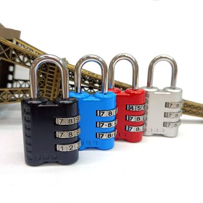 China Zinc Alloy Small Adjustable 3 Digit Combination Luggage Lock Security Travel Password Number Padlock for sale