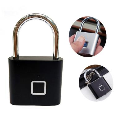 China Hot Selling Security Waterproof Smart Fingerprint Padlock Keyless Waterproof Anti-theft Lock for Travel Bag Luggage Drawer Locker for sale