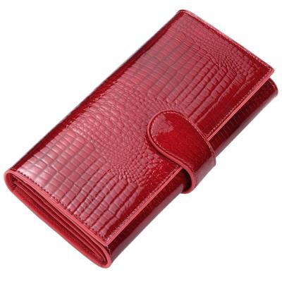 China Women's Purse RFID Blocking Ladies Leather Long Clutch Travel Wallet for sale