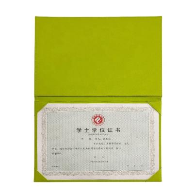 China High Quality Leather Gift PU Diploma Certificate Folder Certificate Holder for sale