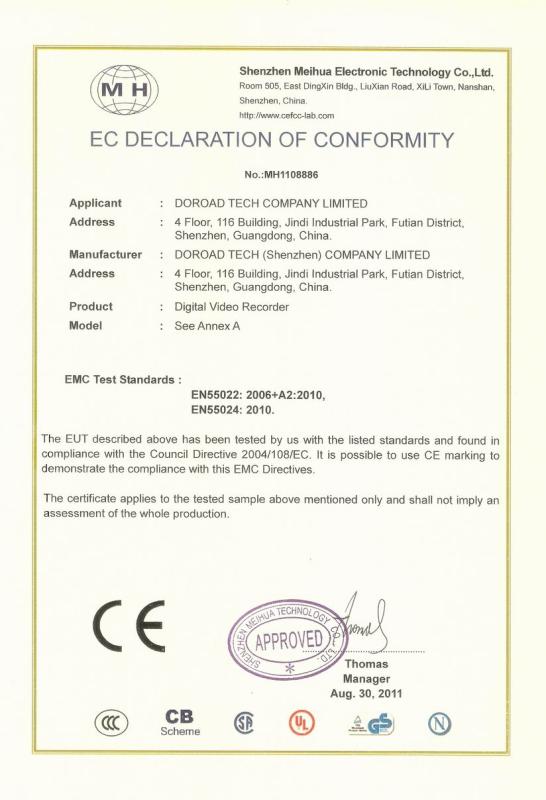 CE - DOROAD INDUSTRIAL COMPANY LIMITED