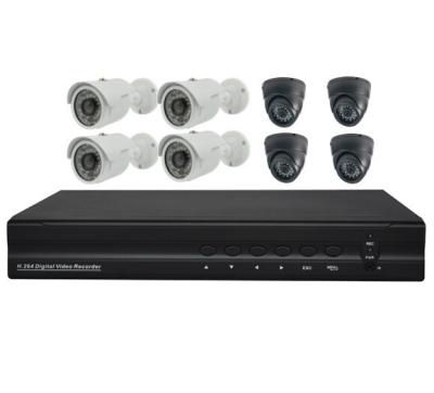 China 8CH DVR Kits Surveillance System, 8CH DVR, 700TVL Plastic + Metal CCTV Cameras for sale