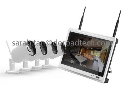 China 720P 4CH LCD Screen NVR Wireless IP Camera with Monitor Kit 4 Channel Home CCTV Kits for sale