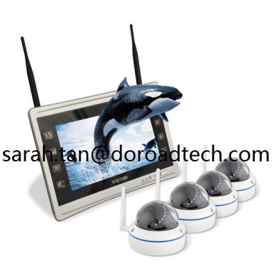 China 4CH WIFI IP Dome Cameras NVR Kit WiFi Camera with HD LCD Screen Display NVR for sale