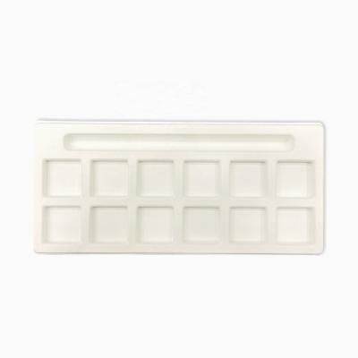 China Factory Wholesales Eco-friendly Customization Molded Pulp Tray Cosmetics Eye Shadow Inner Bagasse Eco-friendly Packaging for sale