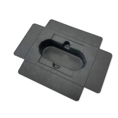 China Eco-friendly Biodegradable Wet Press Tray Black Customized Pulp Molded Insert For Box Packaging for sale