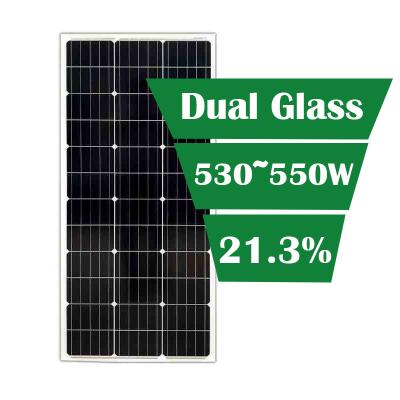 China High Efficiency 21.3% 144 Cells 530W 540W 550W 182mmx182mm Mono Solar Panels Power Station PV Modules for sale