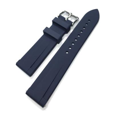 China Replacement 20MM 22MM Navy Blue Man Silicone Rubber Smart Watch Bands & Accessories for sale