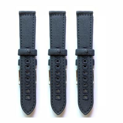 China Double Smart Watch Material Watch Luxury Strap newcomer designer watch band double canvas leather material 3 4 5 6 7 for sale