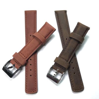 China High Quality Strong Arched Tail 18mm Square Kids Watches Strap Genuine Leather Accessory For Apple for sale