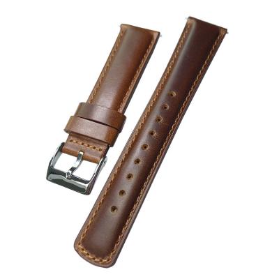 China Square Tail Smart Watch Band 4 5 6 7 Oiled Shiny Genuine Leather Mid Fashion Strong For Man Watch for sale