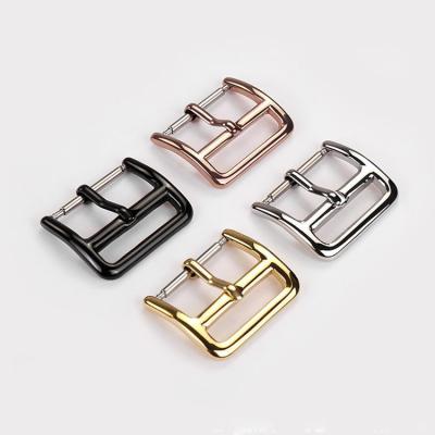 China Economical Multi Sizes 316L Steel Pin Buckle Watch Leather Buckle For Apple Watch Strap for sale