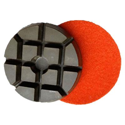 China Durable Stone Tools Hook Loop Grinding Wheel 80mm Hurricane Diamond Resin Floor Polishing Pad for sale