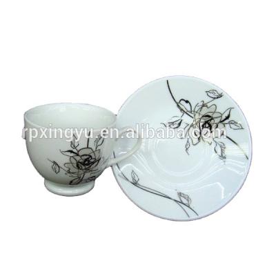 China Viable porcelain cup and saucer, turkish tea set, tea cup and saucer wholesale for sale