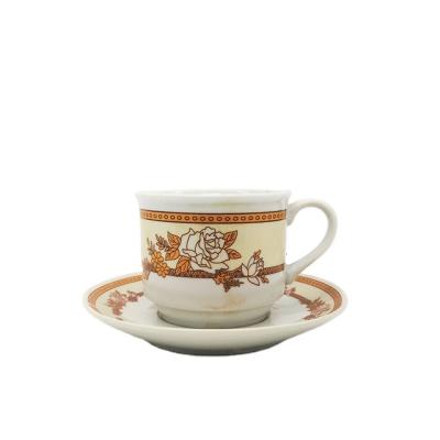 China Sustainable Hot new products super white porcelain cup and saucer for sale