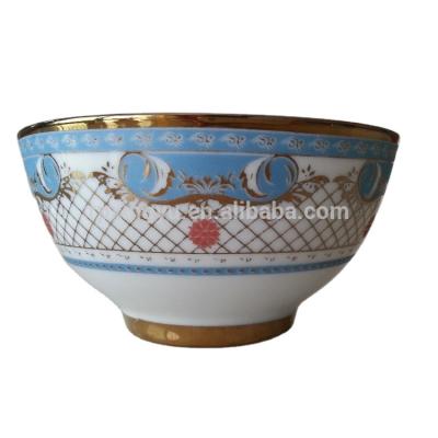 China Sustainable Gold Plated Ceramic Soup Bowl Bowl 4.5inch/5inch/6inch for sale