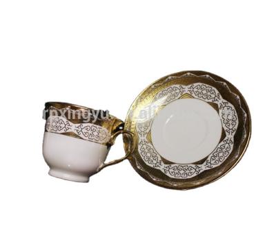 China Viable Wholesale Cheap Arabic Porcelain Pakistan Tea Cup Set , Gold Plated Tea Set for sale