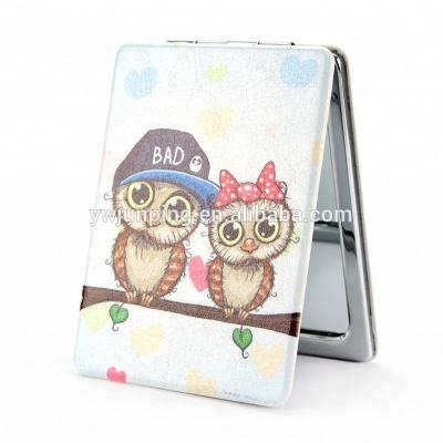 China Vintage Mini Compact Mirror Owl Design Makeup Mirror Vanity Compact Magnifying Mirror for sale