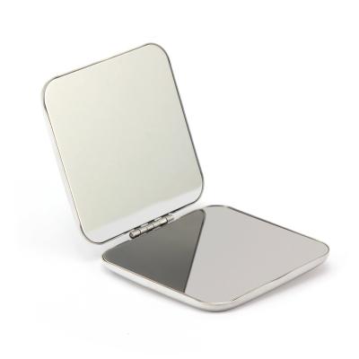 China Stainless Steel Metal Sundries Pocket Mirror Makeup Mirror Pill Box Ashtray Box Magnifying Empty Compact Storage Box for sale