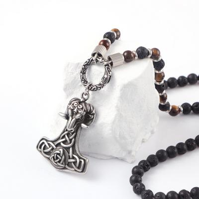 China Halloween Punk Ram Casting Fashion Pendant Trendy Explosive Beaded Necklace Hanging Tag Boyfriend Style for sale