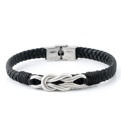 China Cuero explosivo hebilla magnética brazalete masculino tendencia retro accesorio simple brazalete en venta