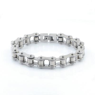 China Bicycle chain type men's stainless steel bracelet for sale