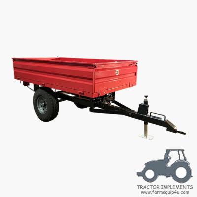 China 1.5T2W - Remolque hidráulico 1.0ton de la descarga de Off Road; Solo Axle Farm Tipping Trailer; Remolque hidráulico de la descarga del tractor en venta