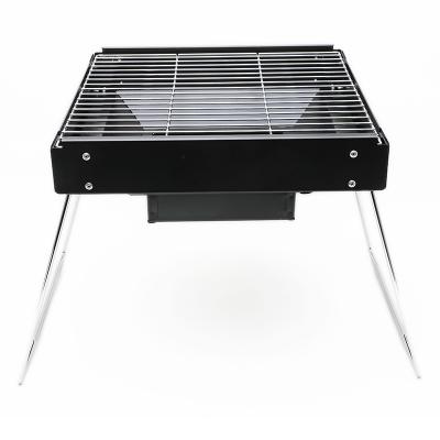 China Easily Assembled Outdoor Camping Party Stainless Steel BBQ Grills Folding Charcoal BBQ Grill Kit for sale