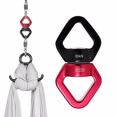 China Rope Spinner Connector Spinner Heavy Industry 30kN 360 Aluminum Rotator Swing Carabiner for sale