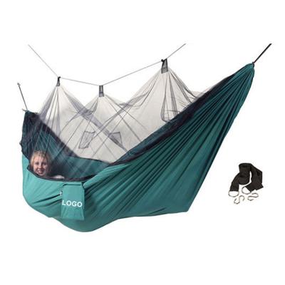 China Modern customization camping nylon wholesale portable lightweight hammock with mosquito net for sale