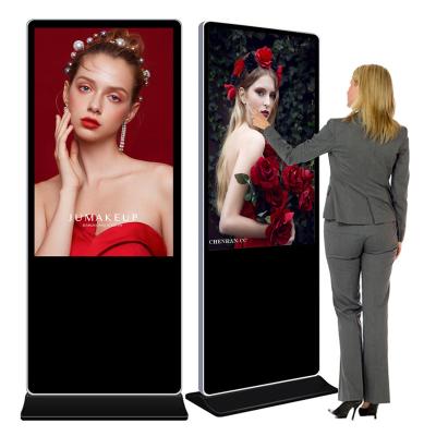 China LED Backlight Floor Stand Digital Signage and Shows Android WIFI IPS Touch Screen Kiosk FHD Indoor Smart LCD Display Advertising Players for sale