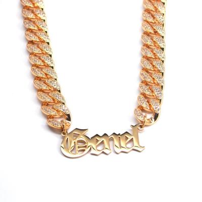 China Hiphop Hotsale Hiphop Cuban Link Chain Personalized Name Iced Out Jewelry for sale