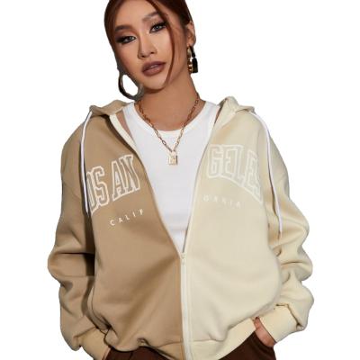 China Custom Made Chinese Professional Pure Cotton Manufacturer Anti-wrinkle Lightweight Hoodie Women's Zipper Hoodie Jacket for sale