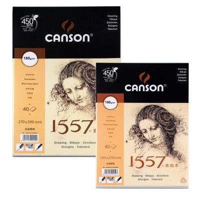 China Canson 1557 Professional Artist Sketchbook Sketch Paper 20/40sheets High Quality Cold Pressed Pad 160/180/g 8K 16K for sale