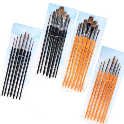 China Phoenix 8605S 8800S 8605S 8800S 7pcs/set Acrylic Mixed Watercolor Gouache Professional Artist Hair Detail Paint Brush Round Flat Round Paint Brush for sale