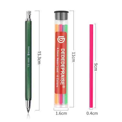 China Coloring DEDEDEPRAISE TR4000 4mm Mechanical Multi Colored 6 Color Pencil Lead Refill for sale