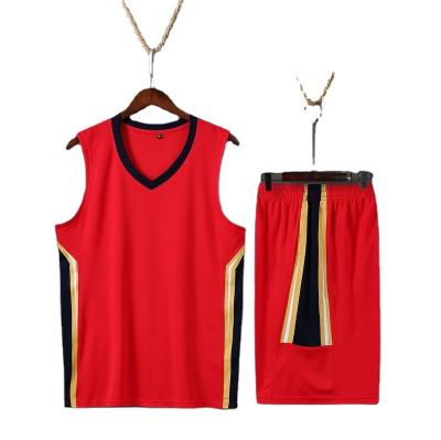 China Wholesale Cheap Basketball 2022 Basketball Uniform Latest Basketball Jersey Custom Design Red High Quality Quick Dry Tank Top for sale