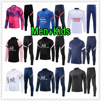 China Shirts & Tops Latest Club Mens Football Jacket And Pants 2022 Football Tracksuit for sale