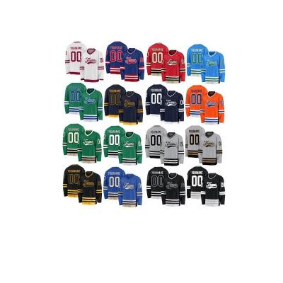 China Shirts & Full High Quality Custom Embroidery Stitched Ice Hockey Jersey Plain Blank Wholesale for sale