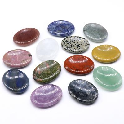 China Crystal Natural Amethyst Aventurine Oval Thumb Board Lapis Lazuli Obsidian Scraping Facial Massage Board for sale