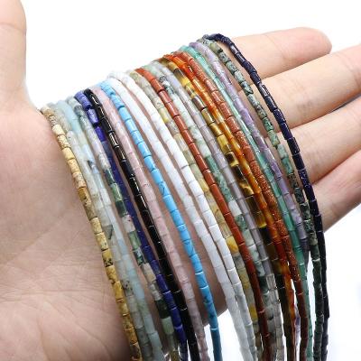 China Natural Crystal Agate Crystal Stones Loose Beads 2x4mm Cylindrical Beads DIY Jewelry Accessories Material for sale