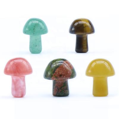 China Crystal Stone 20mm Mini Mushroom Landscape Mushroom Decoration Simplicity Small Micro Forest Landscape Garden Flower Pot Decoration DIY for sale