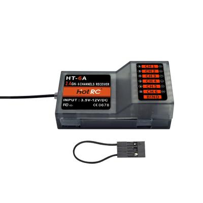 China RC Hobby HOTRC 6 Channel Remote Control PWM Receiver Signal Receiver for HT-6A RC Transmitter for sale