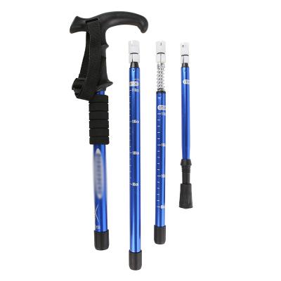 China Unisex Aviation Aluminum Folding Tracking Step Hiking Poles Outdoor Camping Telescopic Trekking Poles for sale