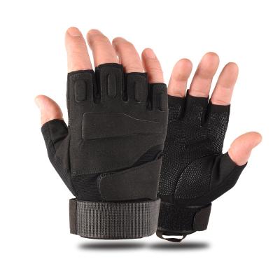 China Outdoor Sport Breathable Cycling Riding Half Glove Breathable Tactical Military Combat Men's Finger Retraining Gloves for sale