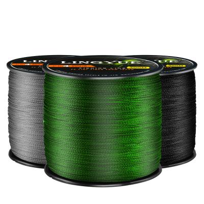 China High Tensile PE 4 Weaves Yarn 300M Strong Carp Fish Rope Multifilament Rope Green/Gray/Blue/Red/Yellow Fishing Lines for sale