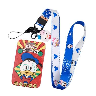 China ABS School/Campus Card Storage ID Card Holder/Storage Lanyard DSN Cartoon Show Logo Polyester Printed Lanyard Custom Design for sale